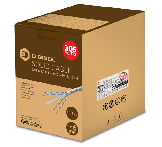 Digisol CAT6 UTP Cable DGC-SC6U4F-3GB | LAN Network Cable