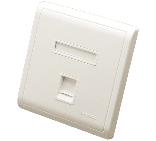 DIGISOL Single Port Face Plate | Network Wall Plate
