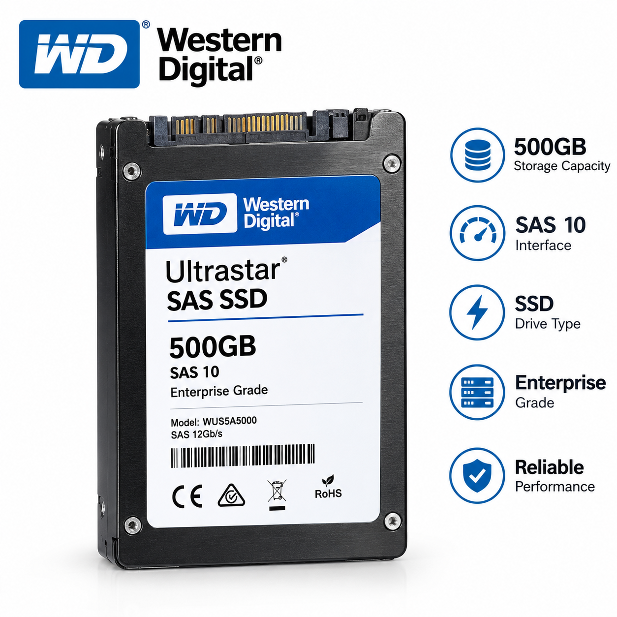 WD 500GB SAS 10 SSD